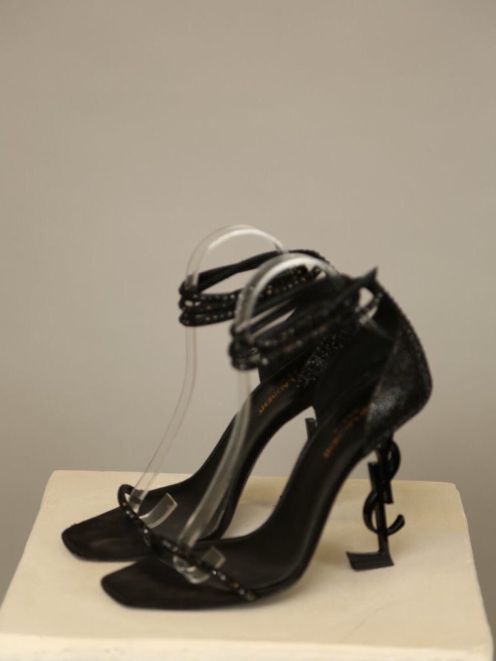 YVES SAINT LAURENT "Opyum" Swarovski Crystal Sandals